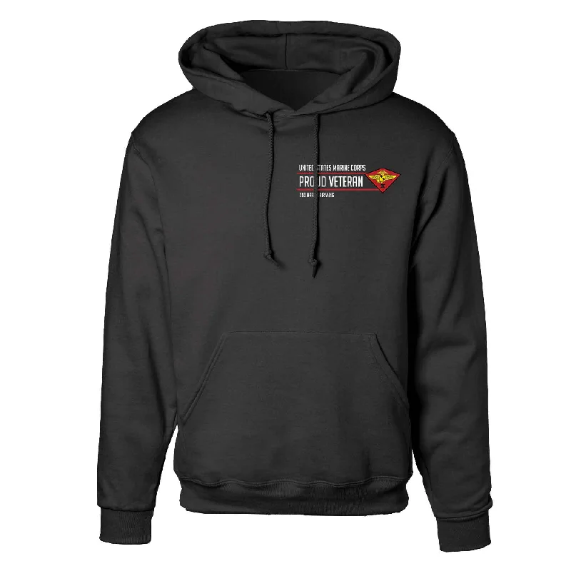 2nd Marine Air Wing Proud Veteran Hoodie Rugged Men's Outdoor 