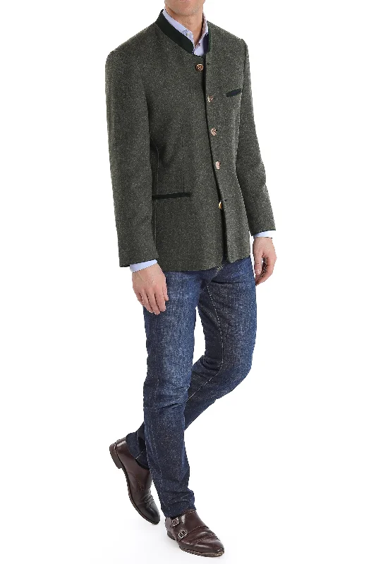 Bavarian jacket from melange-loden in ivy-green Refined Men's Classic 