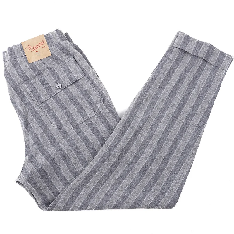 Marco Pescarolo Relaxed-Fit Linen Pants Street