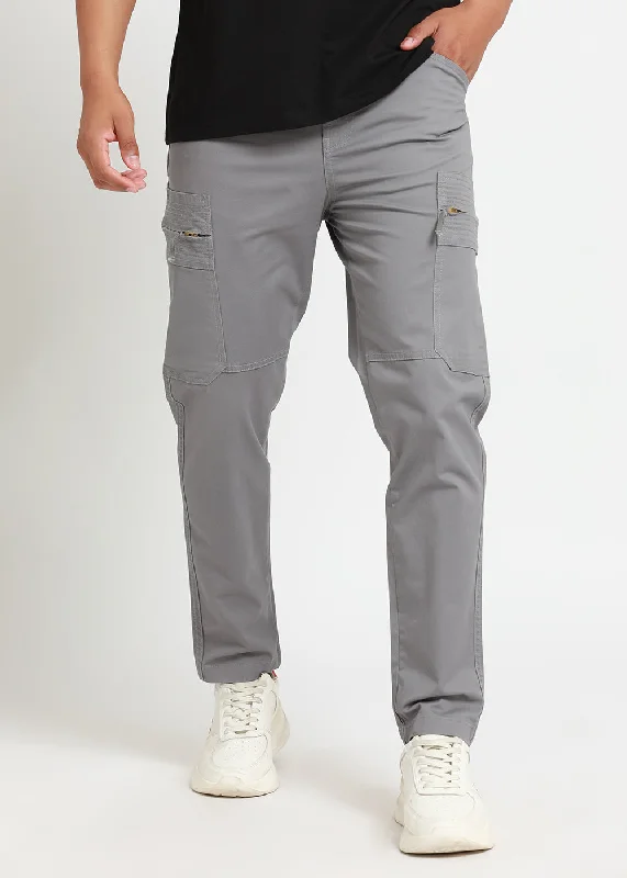 Grizzly Grey Zip Cargo Pants Beach