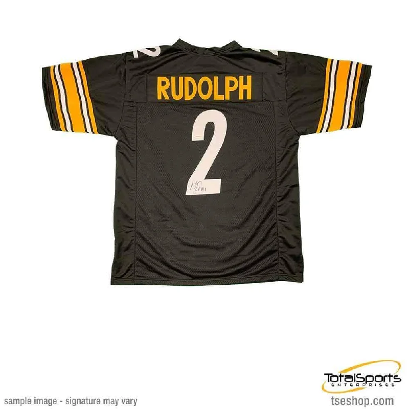 Mason Rudolph Signed Black Custom Jersey Elegant Men's Cashmere