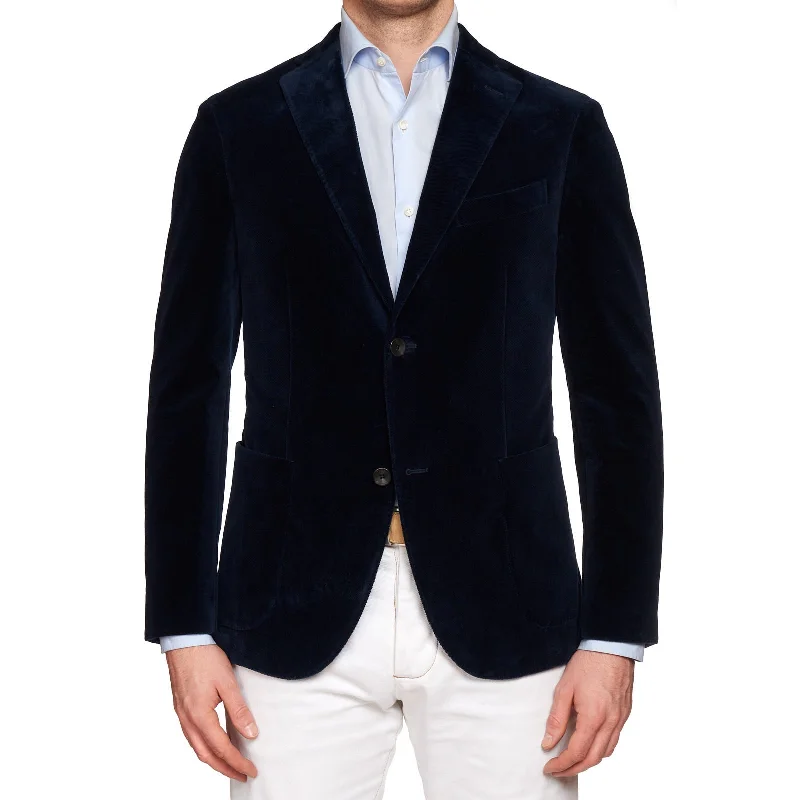 BOGLIOLI Milano "K.Jacket" Navy Blue Cotton Moleskin Unlined Jacket EU 48 NEW US 38 Stylish Men's Tropical 