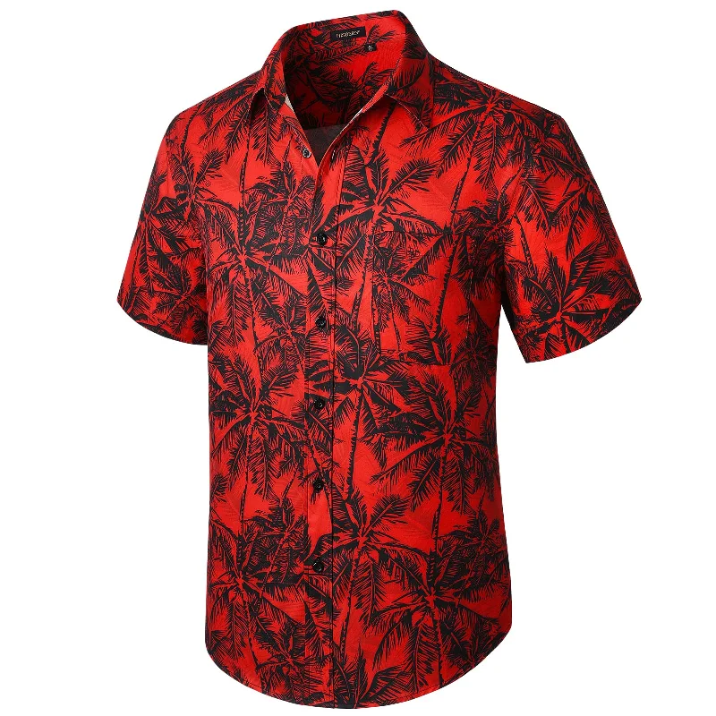 Hawaiian Tropical Shirts with Pocket - G-RED Traditional Men's Country