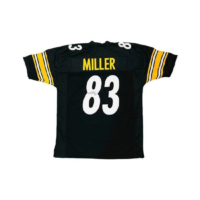 Heath Miller Signed Black Custom Jersey Relaxed Men's Australian 