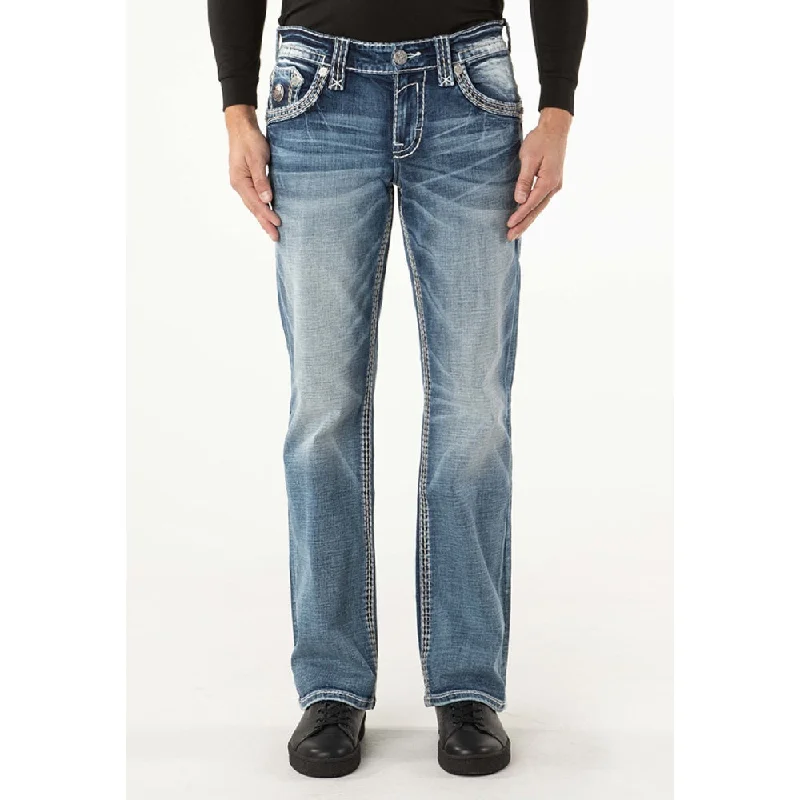 Rock Revival Mens Kyrie Bootcut Jeans - RP3918B206R Athletic Men's High