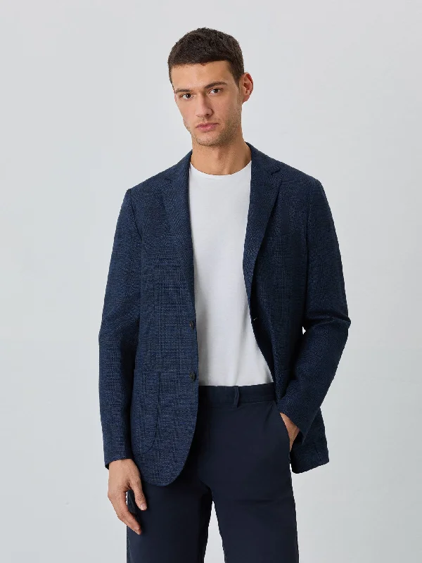 Unstructured Plain Structure Blazer With Patch Pockets In Linen Beach