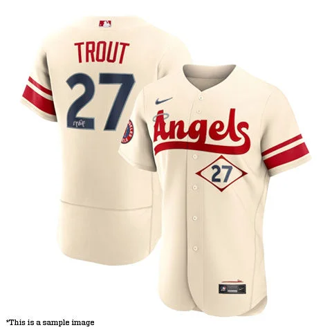 Mike Trout Autographed Authentic City Connect Angels Jersey Stylish Men's Tropical 