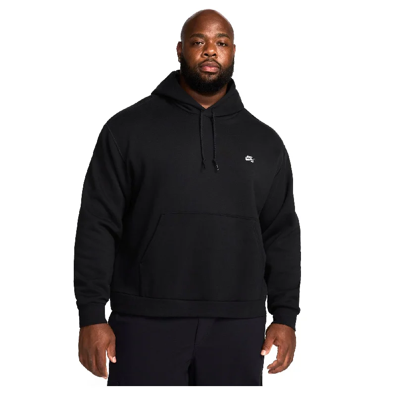 Nike SB Essential Logo Pullover Hoodie Black Trendy Men's Scandinavian