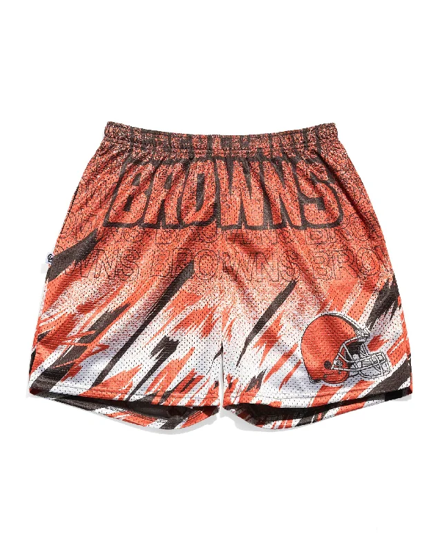 Cleveland Browns Sketch Retro Shorts Stylish Men's Neon