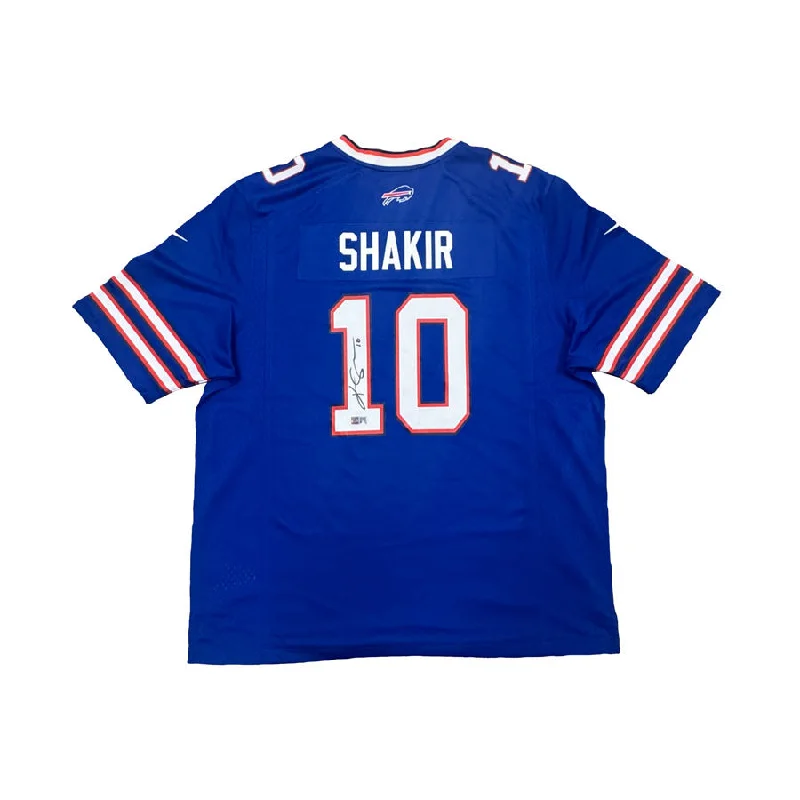 Khalil Shakir Signed Buffalo Bills Nike Game Player Blue Jersey Tailored