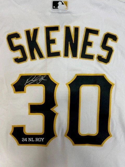 Paul Skenes Autographed "24 NL ROY" Pirates White Authentic Jersey (PRESALE) Refined Men's Classic 