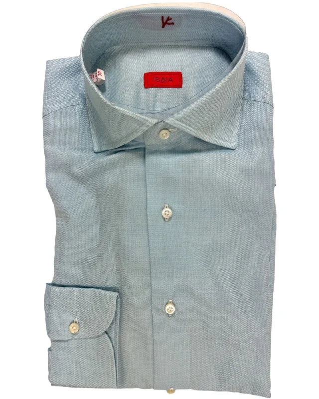 Isaia Shirt Light Blue 39 - 15 1/2 Regular Fit Artistic Men's Avant