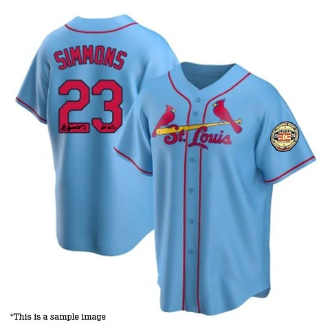 Ted Simmons Autographed Blue Replica Cardinals Jersey w/ HOF 2020 Patch (Signed in Black) Practical Men's Multi