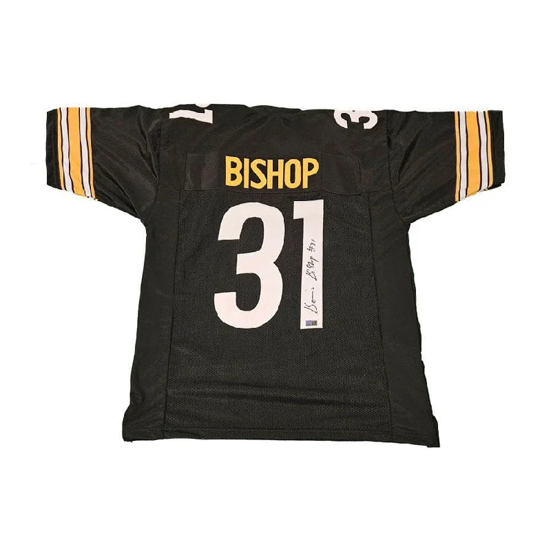 Beanie Bishop Jr. Signed Custom Black Football Jersey Sporty Men's Tennis