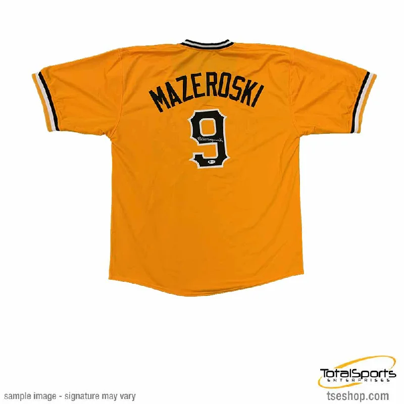 Bill Mazeroski Signed Custom Gold Jersey Adventure