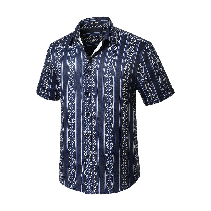 Hawaiian Tropical Shirts with Pocket - LIGHT BLUE Dynamic Men's High