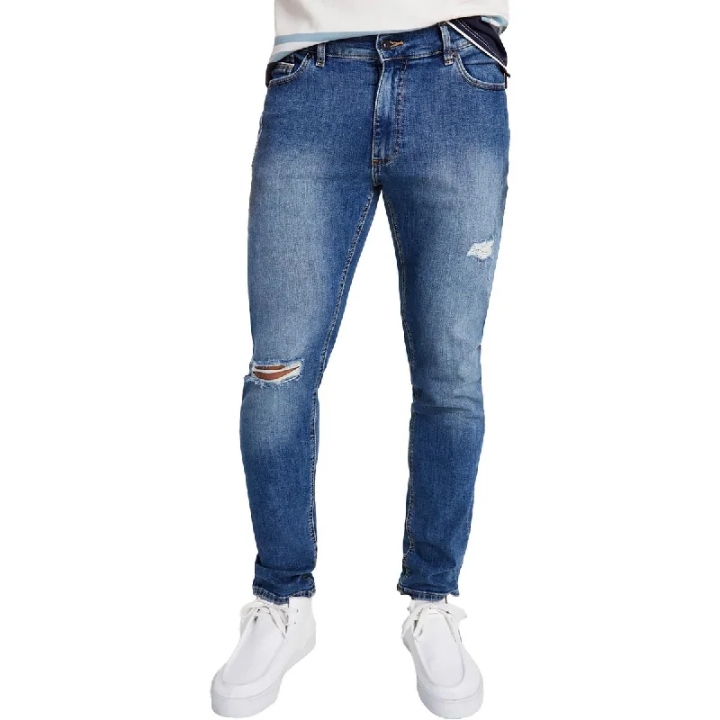 Sun + Stone Mens Matthew Denim Slim Jeans Polished Men's Silk