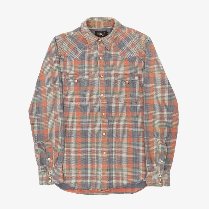 Western Flannel Shirt Cozy Men's Sherpa