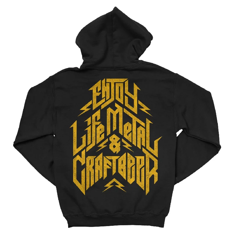 Vox&Hops "Enjoy Life, Metal & Craft Beer" Zip Hoodie Tailored