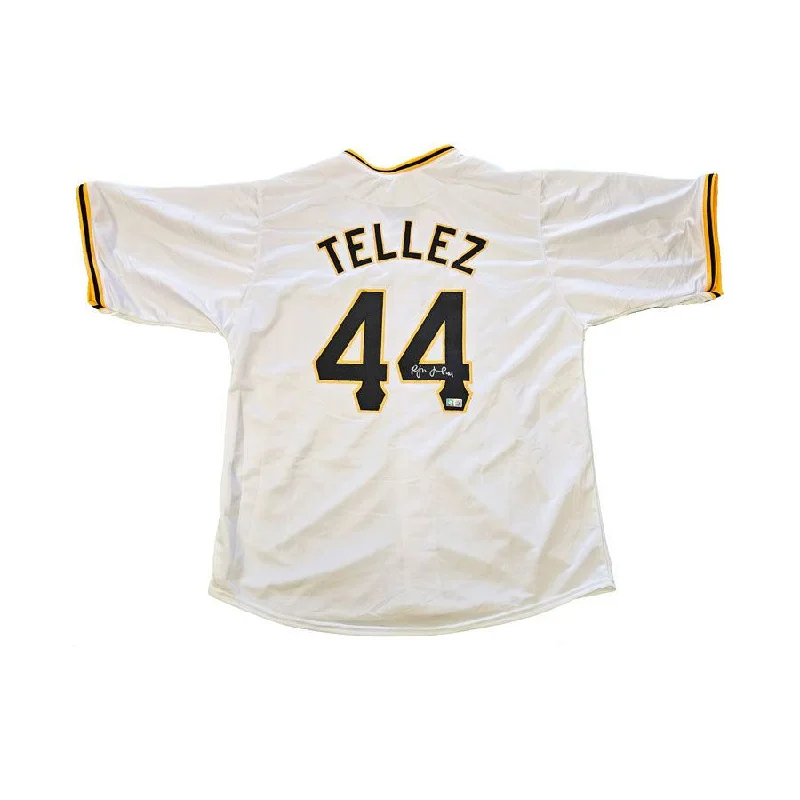 Rowdy Tellez Signed Custom White Baseball Jersey Practical Men's Multi