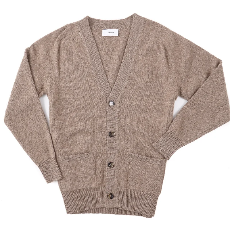 Lardini Pure Cashmere Cardigan Sweater Youthful Men's Anime