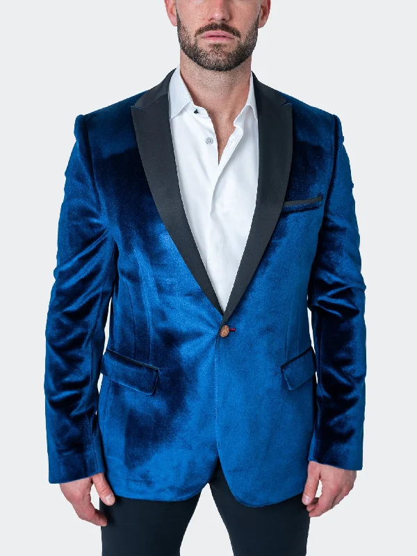 Blazer Tesla Velvet Blue Casual Men's Short