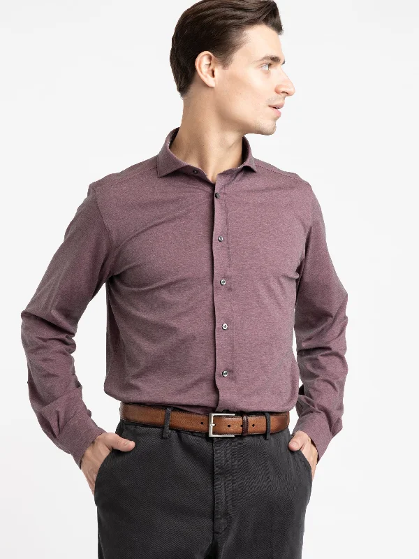 Purple Modern Fit Dress Shirt Trendy Men's Bucket