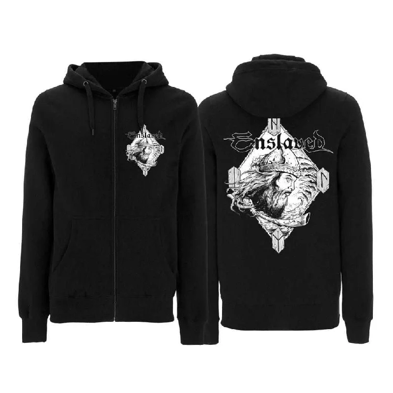 Enslaved "Heimdal And The Nine Mothers" Zip Hoodie Monochromatic All