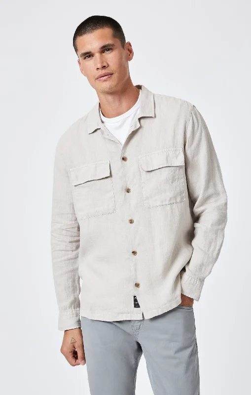 DOUBLE POCKET BUTTON-UP SHIRT IN MOONSTRUCK Organic