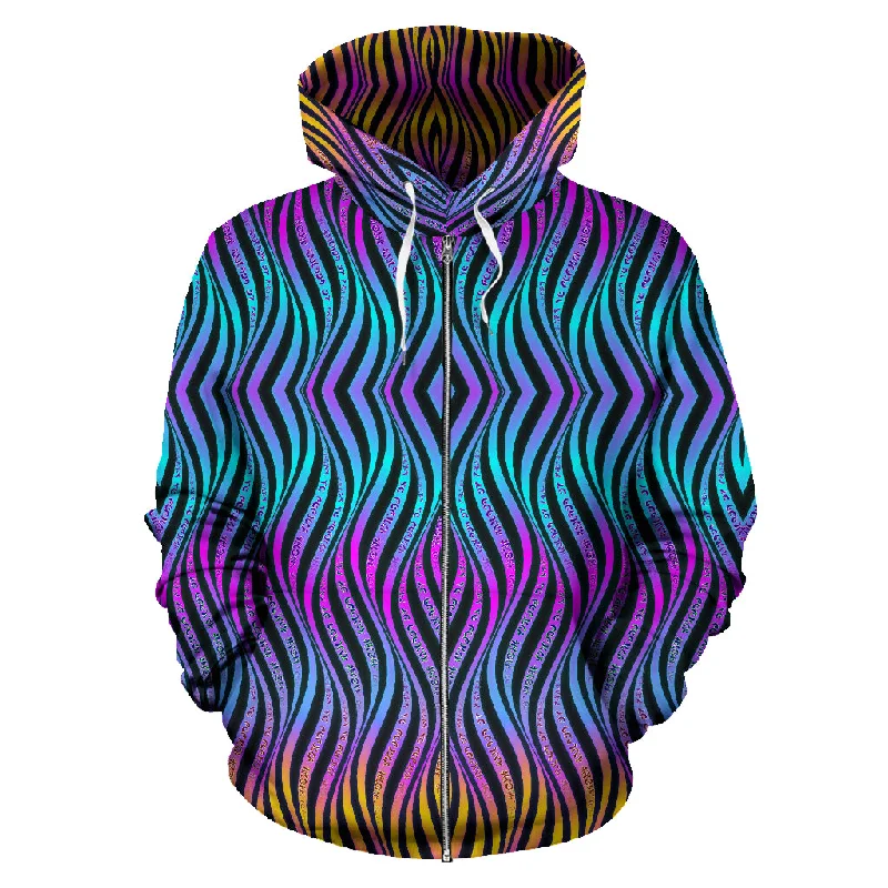 Xenowave Zip Up Hoodie Laid