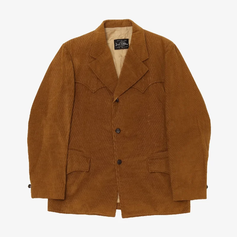 Corduroy Western Jacket Youthful Men's Pop