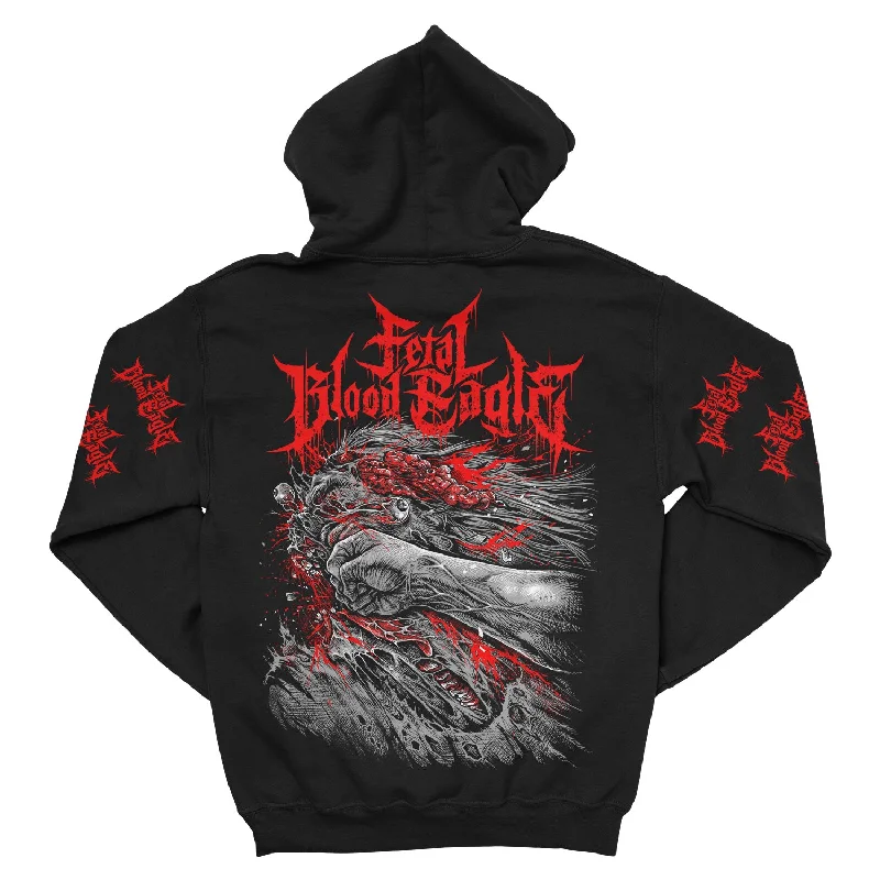 Fetal Blood Eagle "HFF" Zip Hoodie Sleek Men's Metallic