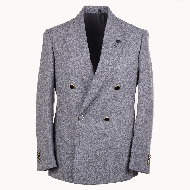 Lardini Flannel Cashmere-Wool Sport Coat Laid