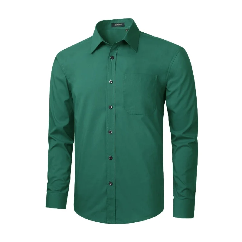 Men's Dress Shirt with Pocket - DRAK GREEN Beach