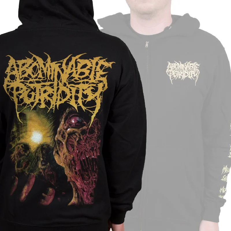 Abominable Putridity "Zombies" Zip Hoodie Artistic Men's Avant