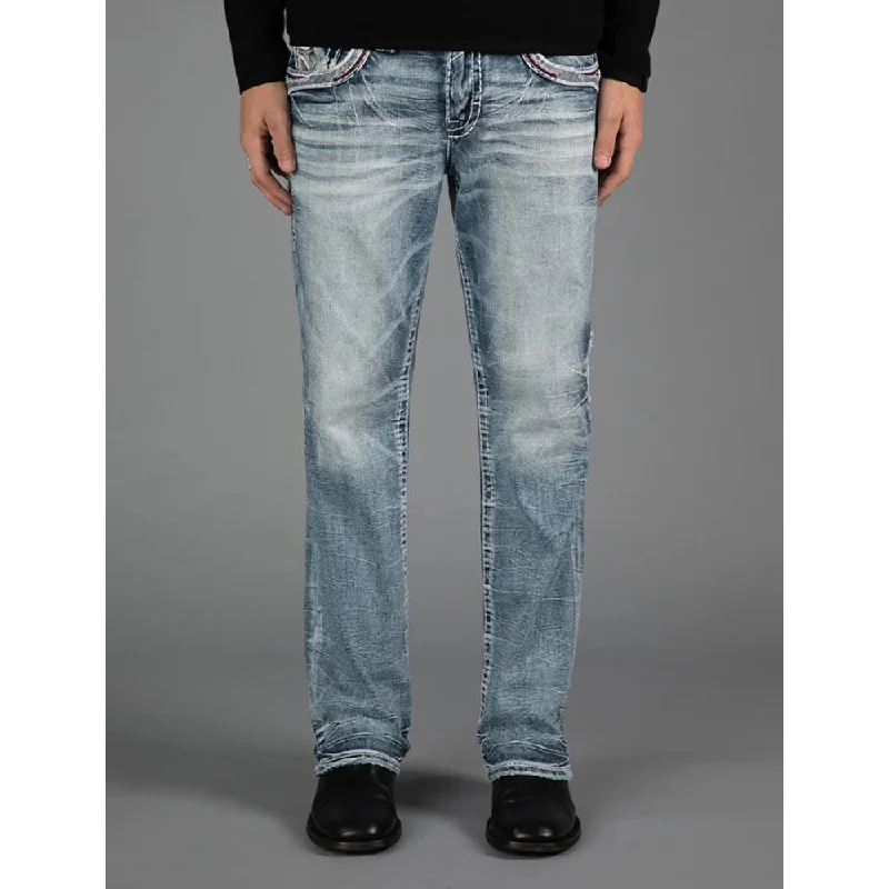 Rock Revival Mens Skye Bootcut Jeans - RP3769B202R Minimalist Men's Casual 