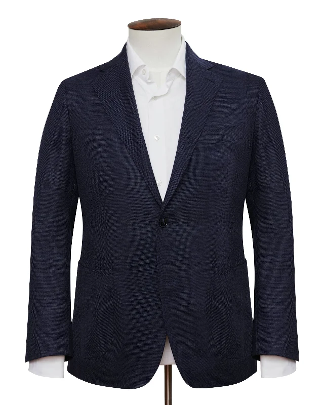 Midnight Wool & Mohair Blazer Business