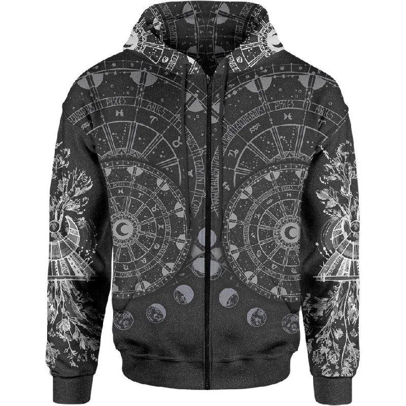 Moon Magic Zip Hoodie Earthy Men's Sustainable 