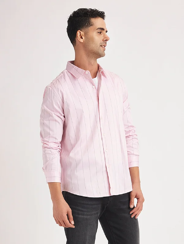 Men's Striped Slim Fit Shirt Edgy Men's Punk