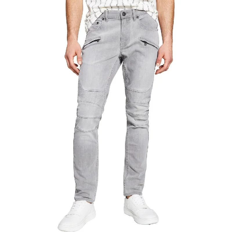 INC Mens Tinted Moto Skinny Jeans Tailored