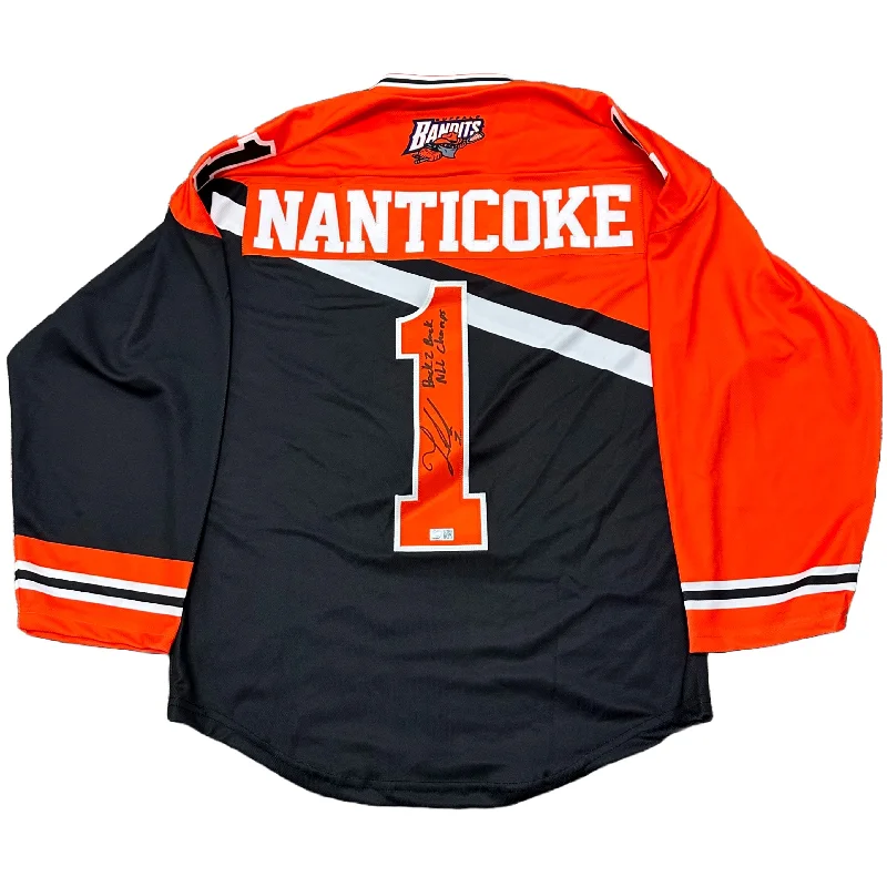 Tehoka Nanticoke Signed Buffalo Bandits ProJoy Jersey with Back 2 Back Champs Bold Men's Animal