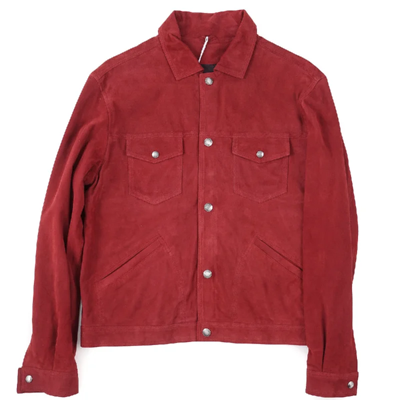 Manto Lambskin Suede Trucker Jacket Cool Men's Skate