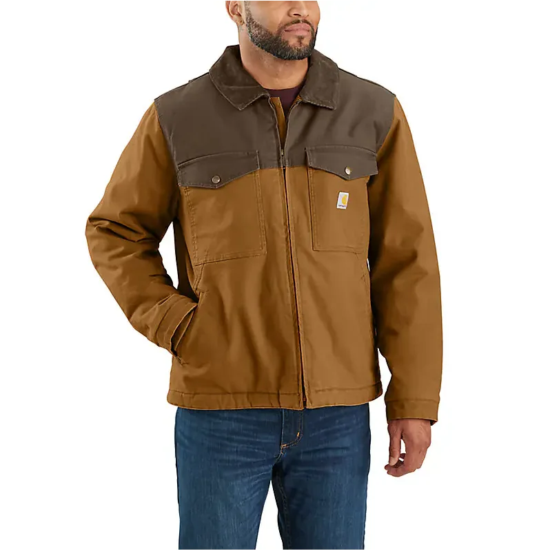 Fall 2024 Carhartt Montana Relaxed Fit Rugged FLex Duck Insulated Jacket - Carhartt Brown/Coffee Refined Men's Velvet