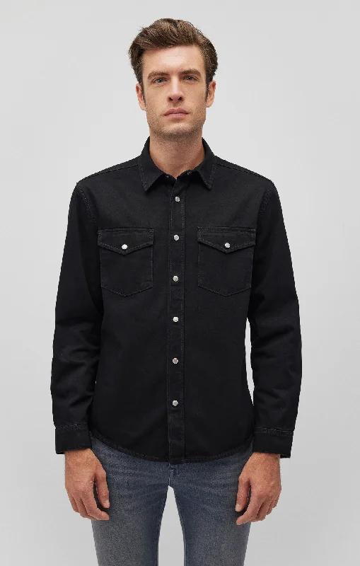 TED DENIM SHIRT IN BLACK Cclassic Men's Tweed