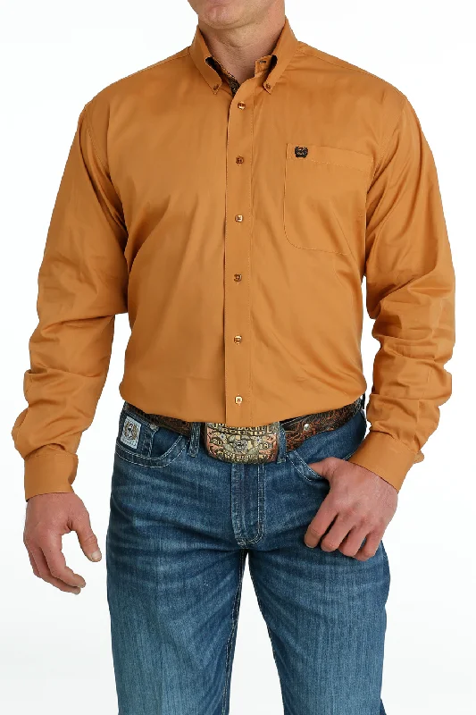 Cinch Men's Orange Shirt Minimalist Men's Casual 