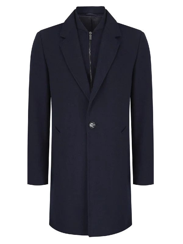 Remus - Navy Drake Overcoat Modern Men's Tech