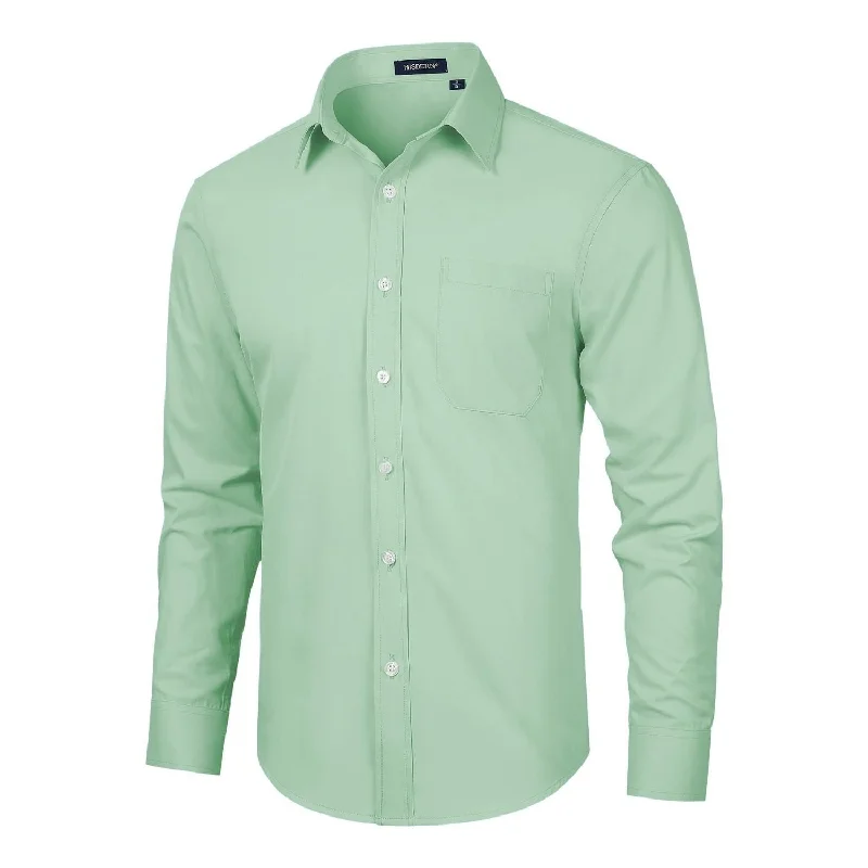 Men's Dress Shirt with Pocket - SAGE GREEN Classic Men's Pin