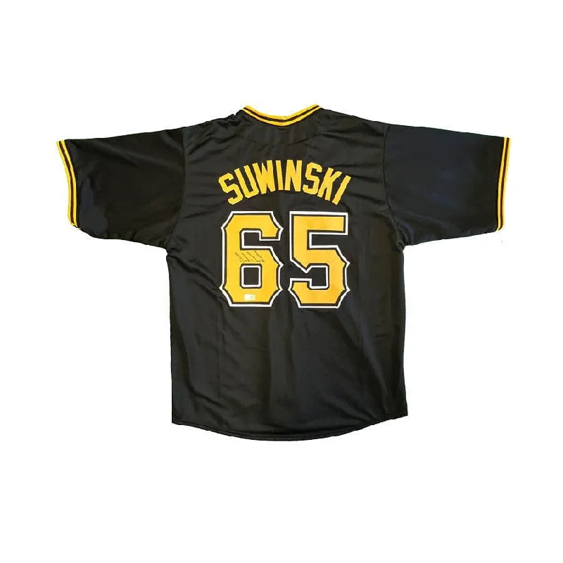 Jack Suwinski Signed Custom Black Baseball Jersey Elegant Men's Cashmere