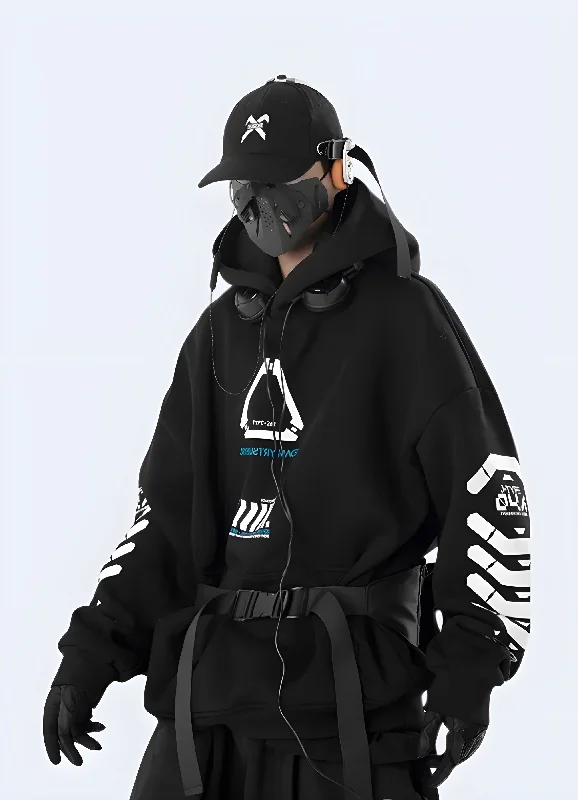 Cyberpunk Techwear Hoodie Sporty Men's Tennis