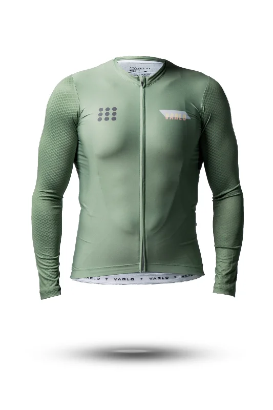 Men's Core LS Stratus Cycling Jersey (Forest) Cool Men's Skate